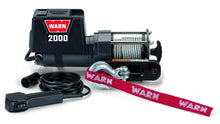 WARN 2000 DC Utility 2,000 lb Trailer winch with 35 ft steel rope and hawse fairlead