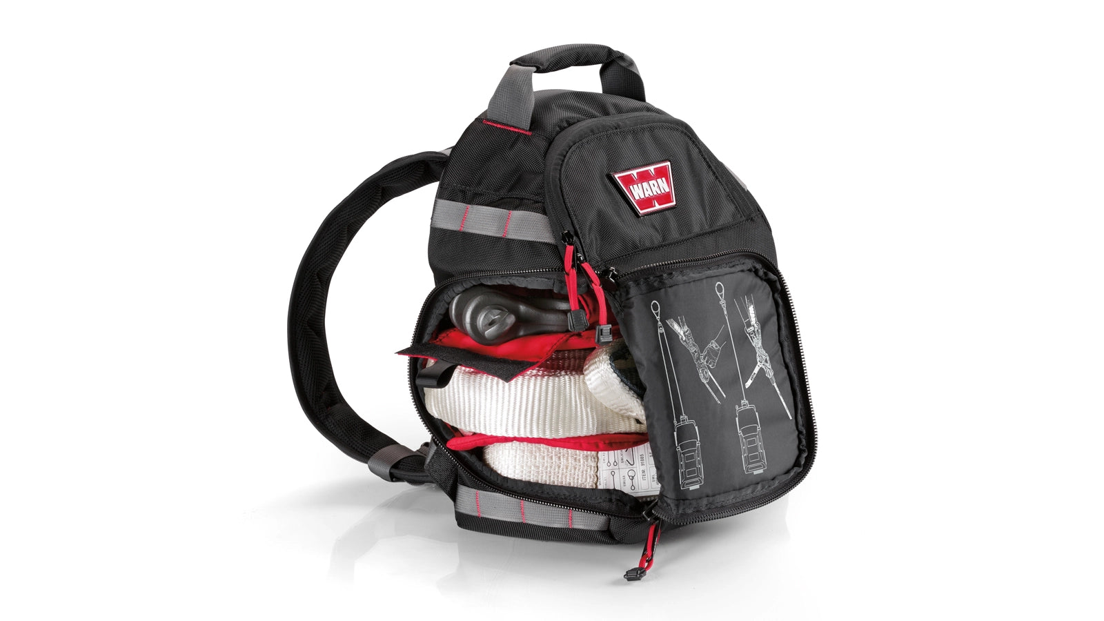 Secondary view of the WARN Epic Recovery Backpack winch cover
